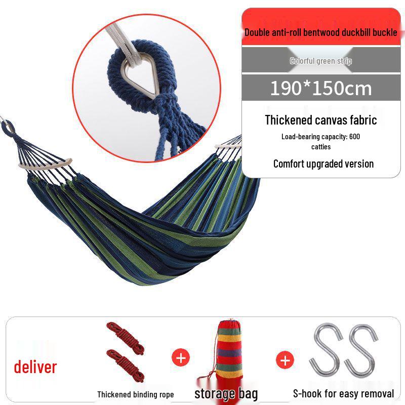Rainbow Striped Portable Outdoor Hammock Chair for College Students
