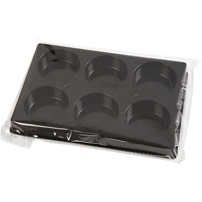 Plastic Palette with 6 Compartments for Gouache. Ref 34589