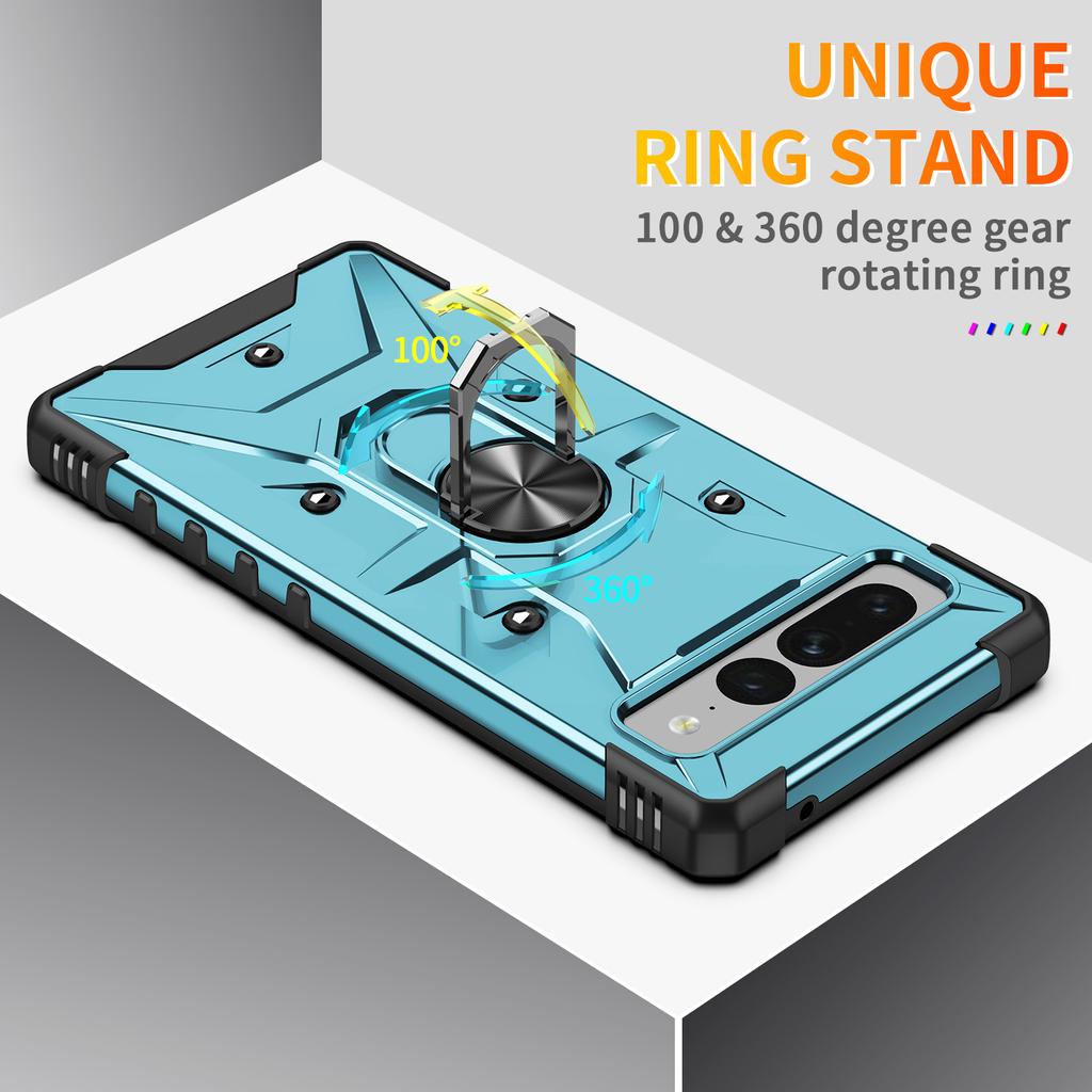Anti -Drop Portable Finger Ring Fitted Case For Google Pixel 7 Pro Pixel7 Anti -Dust Stand Cell Phone Cover