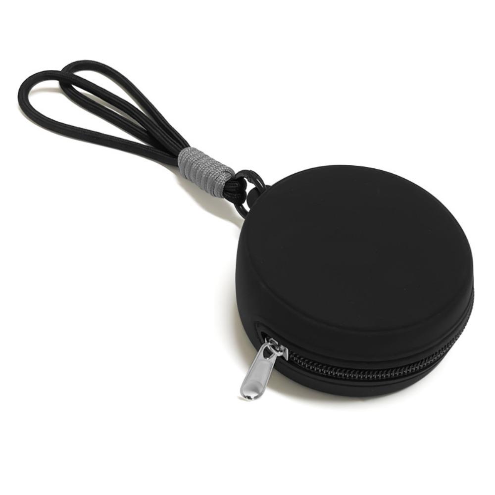 

Multifunctional Waterproof Coin Purse Round Data Cable Storage Bag Silicone Earphone Bag Women чёрный