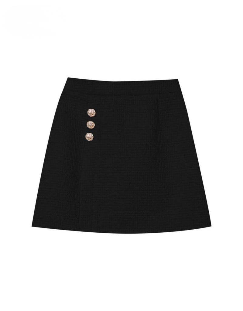 Teuwidia Basic Tweed Skirt Black