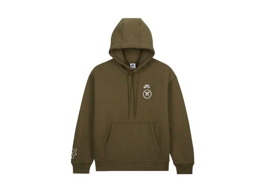 Nike SB x Yuto Horigome Skateboard Fleece Pullover Parka Olive XXL