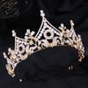 Braut Tiara Barock Krone Wald Stil Strass Tiara Prinzessin Krone Hochzeit Haarschmuck