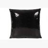 Luxurious Satin Sequin Pillow Cover 17 Inches With Handpainted Floral Design For Home Decor