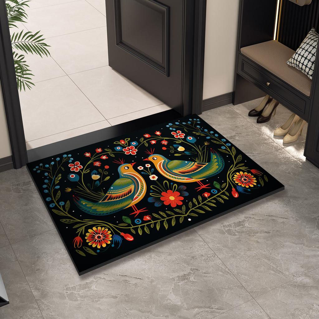 Vintage Entrance Welcome Doormat Home Door Mat Outdoor Front Room Rugs Foot Mat Hallway Carpet Floor Bath Mats Washable