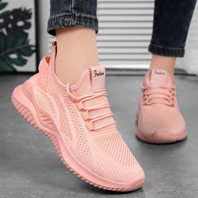 Schuhe Damen Sommer neu einfarbig Damen vielseitige Freizeitschuhe atmungsaktiv und leicht Außenhandel Sportschuhe Laufschuhe
