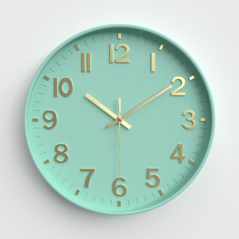 Living Room Wall Clock Modern Simple Home Clock Bedroom Silent Wall Clock Round Quartz Clock 12 Inches 30CM