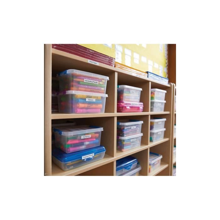 Étiquettes D1 - DYMO - Pack De 10 Cassettes - Résistantes À L'eau - 12mm X 7m - Noir/Blanc