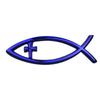 Savior Ichthys Fish Car Stickers Long Lasting Adhesive Badges Waterproof Car Decal Acrylic for Laptops & Refrigerators