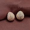 Fashion Women's Korean Style Crescent Moon Rhinestone Shining Stud Earrings