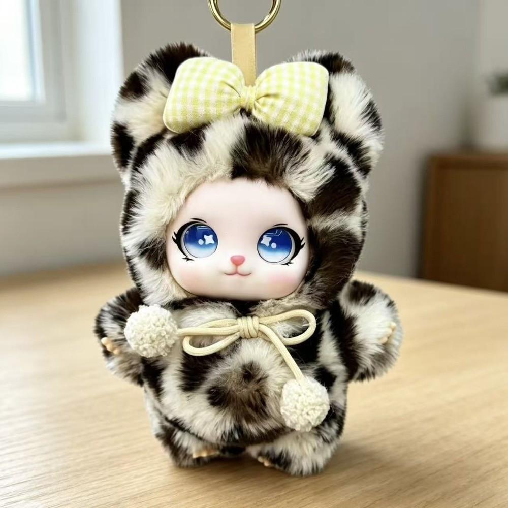 Cartoon Bag Charm Keychain Sparkling Big Eyes Plush Toy Keychain  Jewelry Accessories