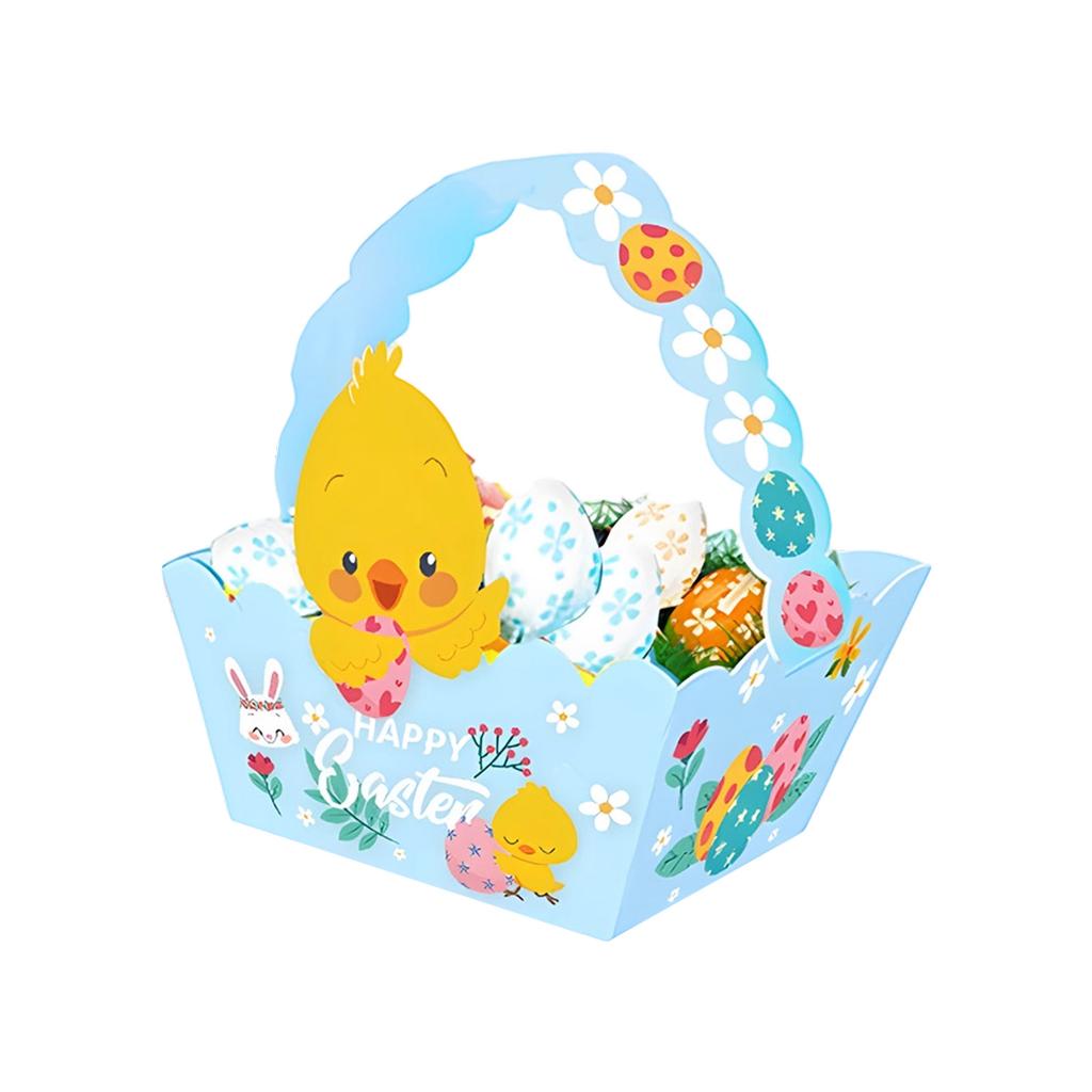 12pcs Easter Handheld Baskets Bunny Egg Party Gift Bags Gift Boxes