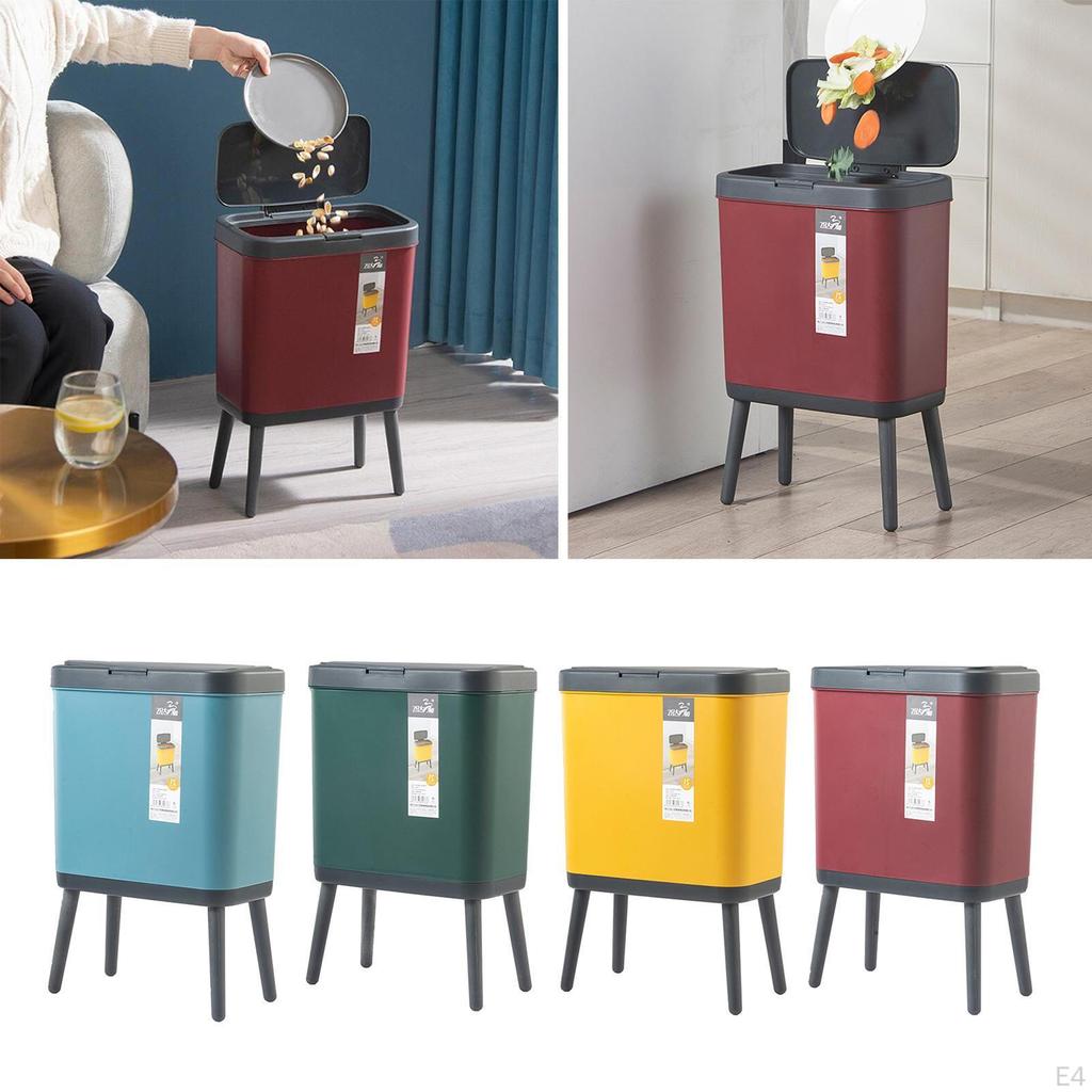 15L Kitchen Trash Car RV Office Dustbin Compost Bucket Living Room Bedroom Waste Bins