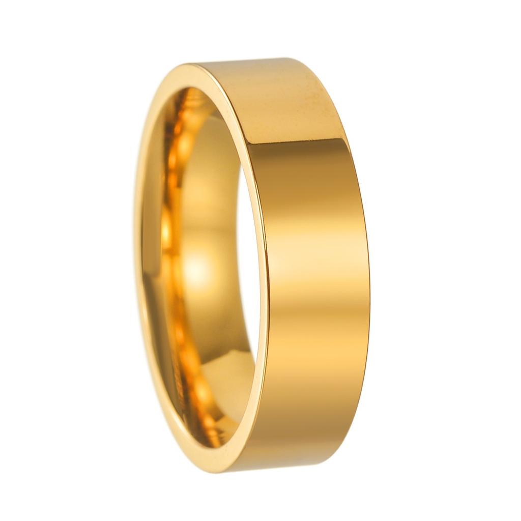 Polish Flat Stainless Steel Ring for Men Women 4mm 6mm 8mm 12mm Wide Couple Rings Jewelry Anniversary Wedding Gift