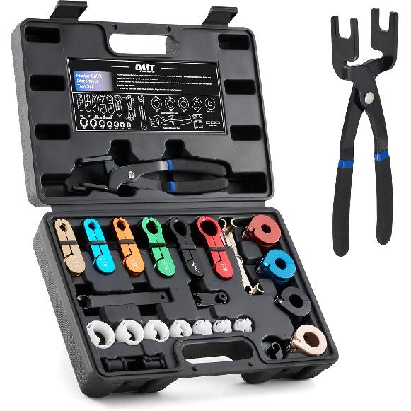Orion Motor Tech 26Pc Fuel Line Disconnect Tool Set, Master Quick Disconnect Tool Kit With Fuel And AC Disconnect Pliers, Fuel Line Removal Tool Set