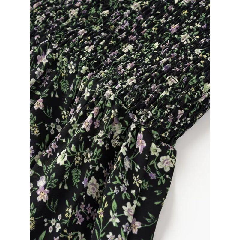 Kaslead New Arrival Women's Clothing Fashion Style Fashion Casual Simple Lace Small Floral Strap Dress