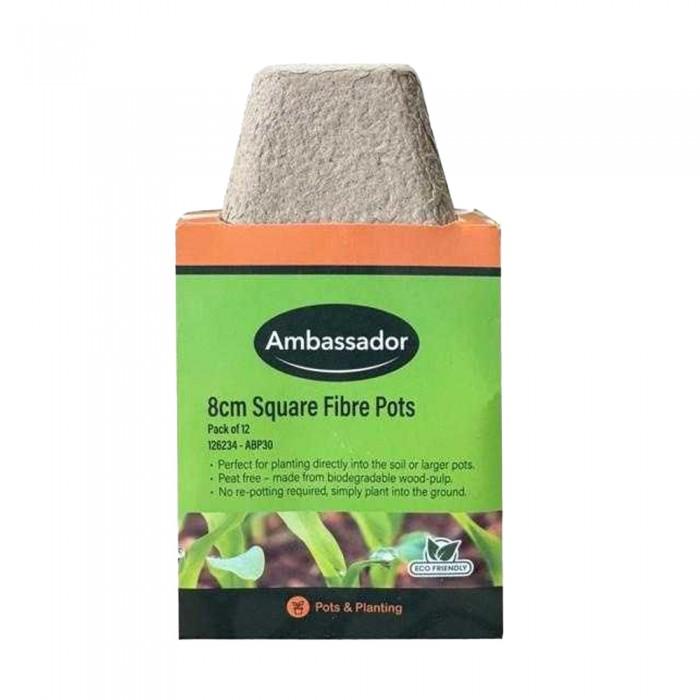 Ambassador Square Fibre Grow Pot (Pack of 96)