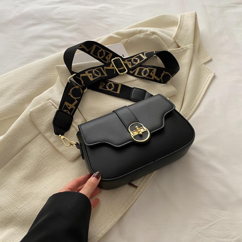 Chic Minimalist Shoulder Crossbody Bag 2024 Fashion Trend With Soft Pu Leather чёрный