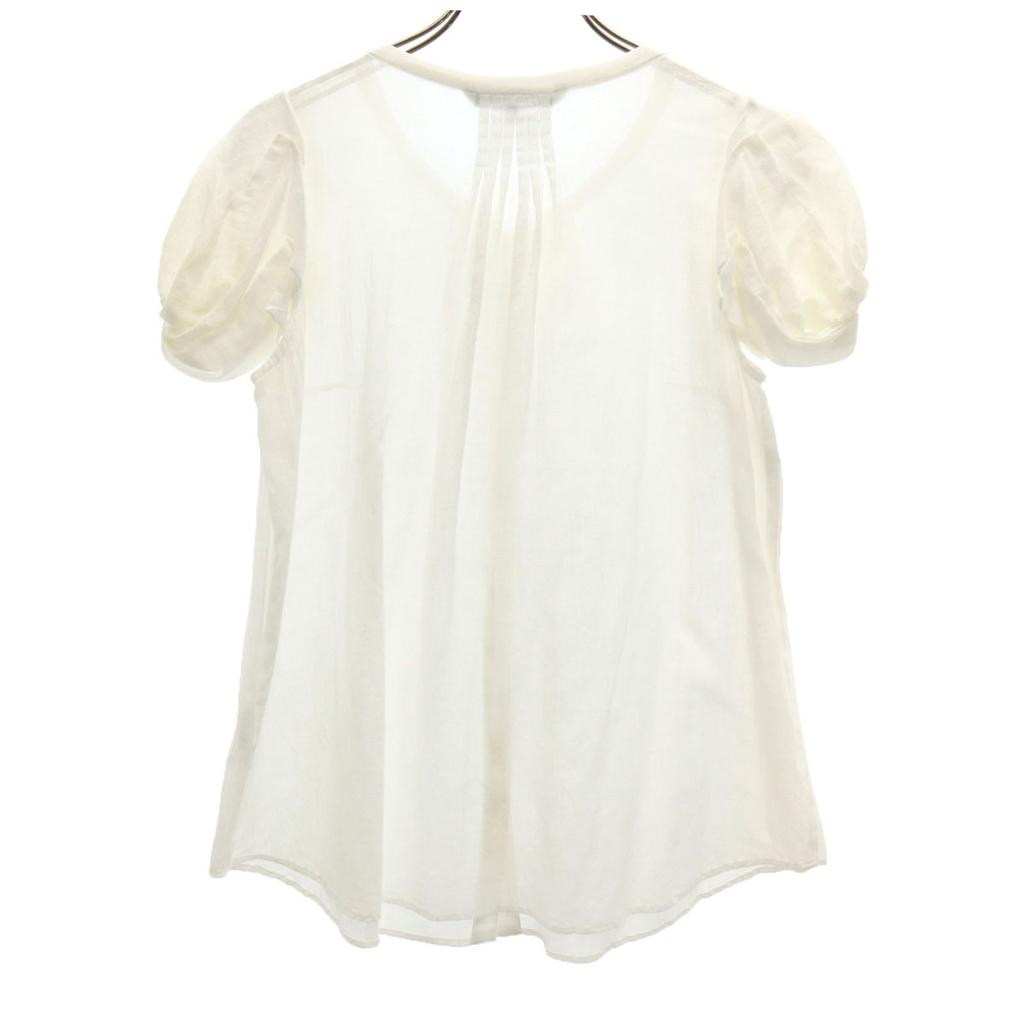 ENCHANTEMENT Made In Japan French Sleeve Blouse 38 White Women Used