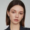925 Sterling Silver Fashion Pearl Hoop Earrings New Jewelry for Women