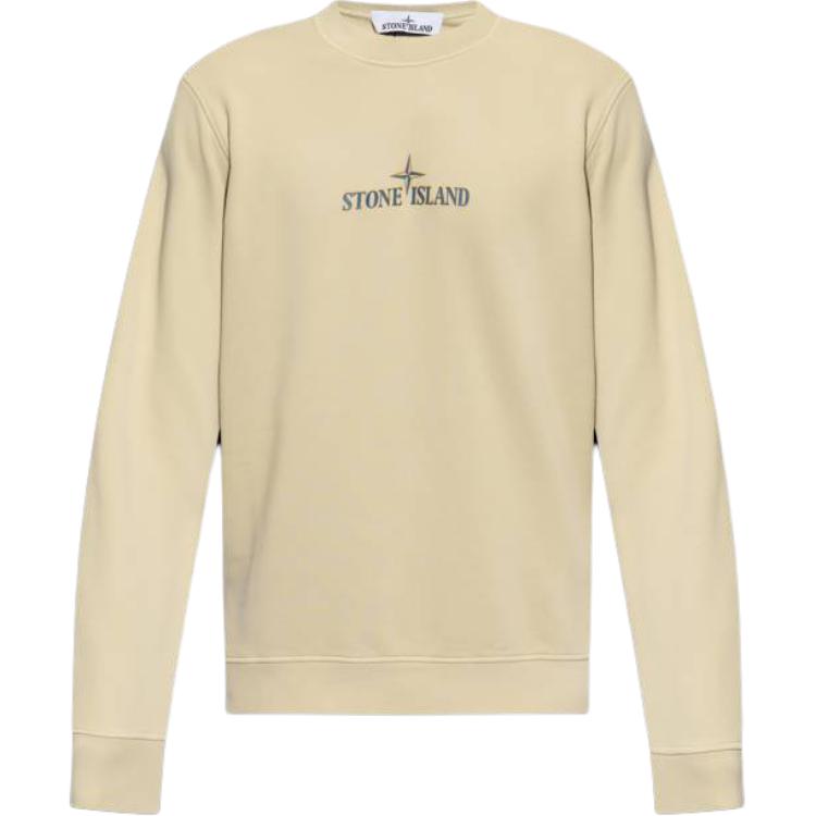 Stone Island Logo Embroidered Crew Neck Pullover Long Sleeve Sweatshirt Men sweatshirt Light-Brown 811566182-V0097 L 20360₽