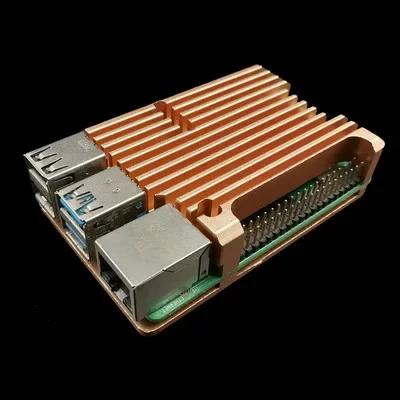 For Raspberry Pi 4 3 Model B 3B Plus Aluminum Case with Dual Cooling Fan Metal Shell Enclosure for RPI Raspberry Pi 4B 3B+ Model