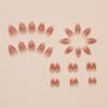 Simple Solid Color Smudged Fake Nails Wearing Nail Removable Nail Art Piece Nail Patch Almond Nail Type