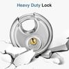 Stainless Steel Disc Locking Padlock Compact Security Lock Durable Round Disc Lock  Indoor Use