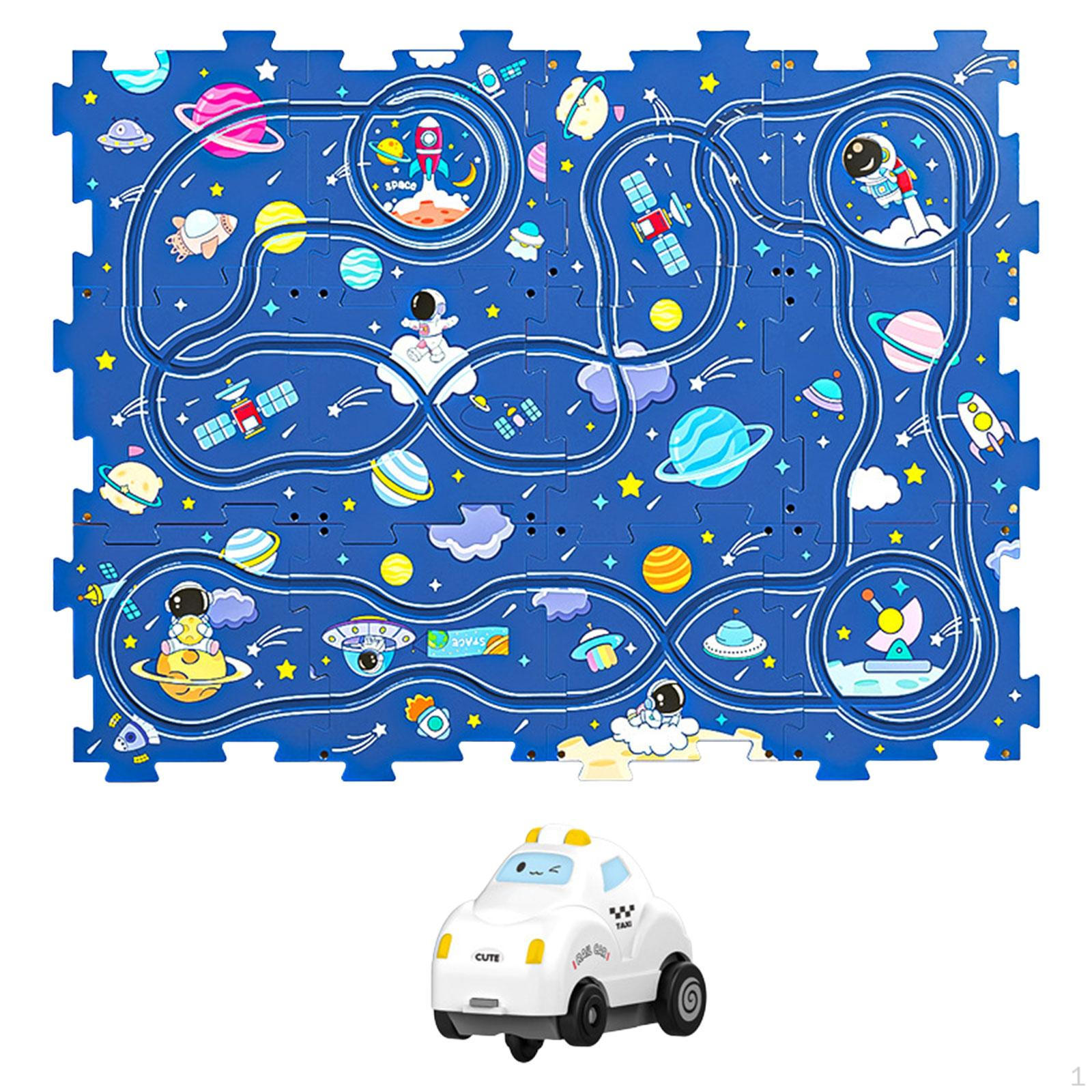 Cars, Slot Rail Toys for Car Construction Toys, Puzzle Game 12Pcs puzzle space