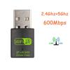 WiFi Receiver BT+AC600 WLAN Dongle Network Card WiFi Receiver  for Laptops/Smartphone/Tablet/