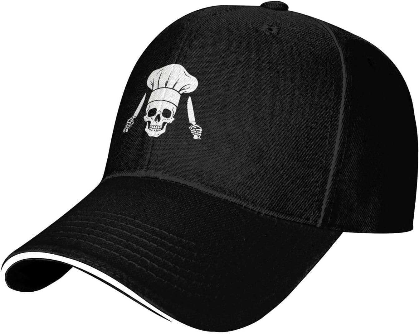 Daisy Flower Print Baseball Cap Polyester Unisex Adjustable Sun Hat Outdoor Casual One Size