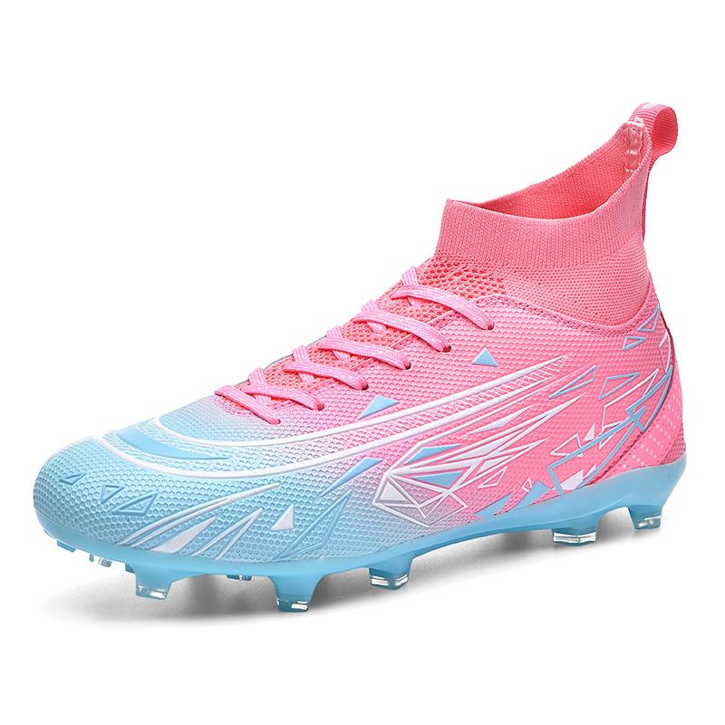 

Foreign trade new high-top pink football shoes men s FG long nails TF broken nails student outdoor training sports shoes 33
