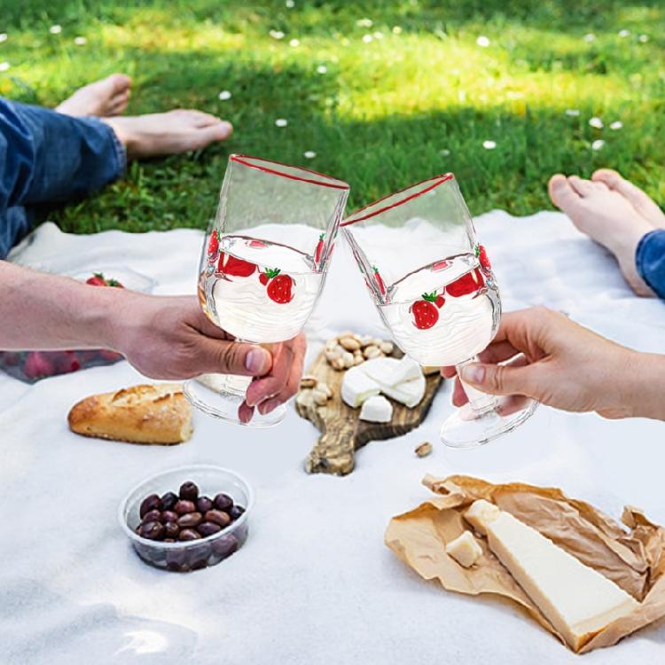 Lemon Decorated 360ml Drinking Glasses Shatters Resistant Clear Pubs Glasses For Gift Home Kitchens Party Supplies