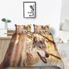 2023 New Style Duvet Cover Set Wolf Pattern Beding Cover Suitsn Polyester Quilt Cover Single Size Bed Set Teens Newly Fashion Bedding Suit