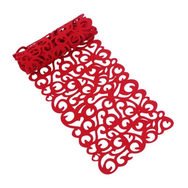 

NHollow фетровая скатерть бегун салфетки настольные коврики домашние украшения фетровый коврик для стола инструменты для украшения рабочего стола красный