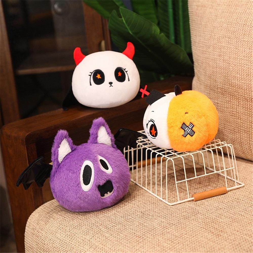 New Halloween Elf Round Bat Pumpkin Small Spider Suction Cup Hanging Ornament Plush Toy Doll