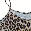 Leopard Print Plus Size Spaghetti Strap Cami Dress for Women