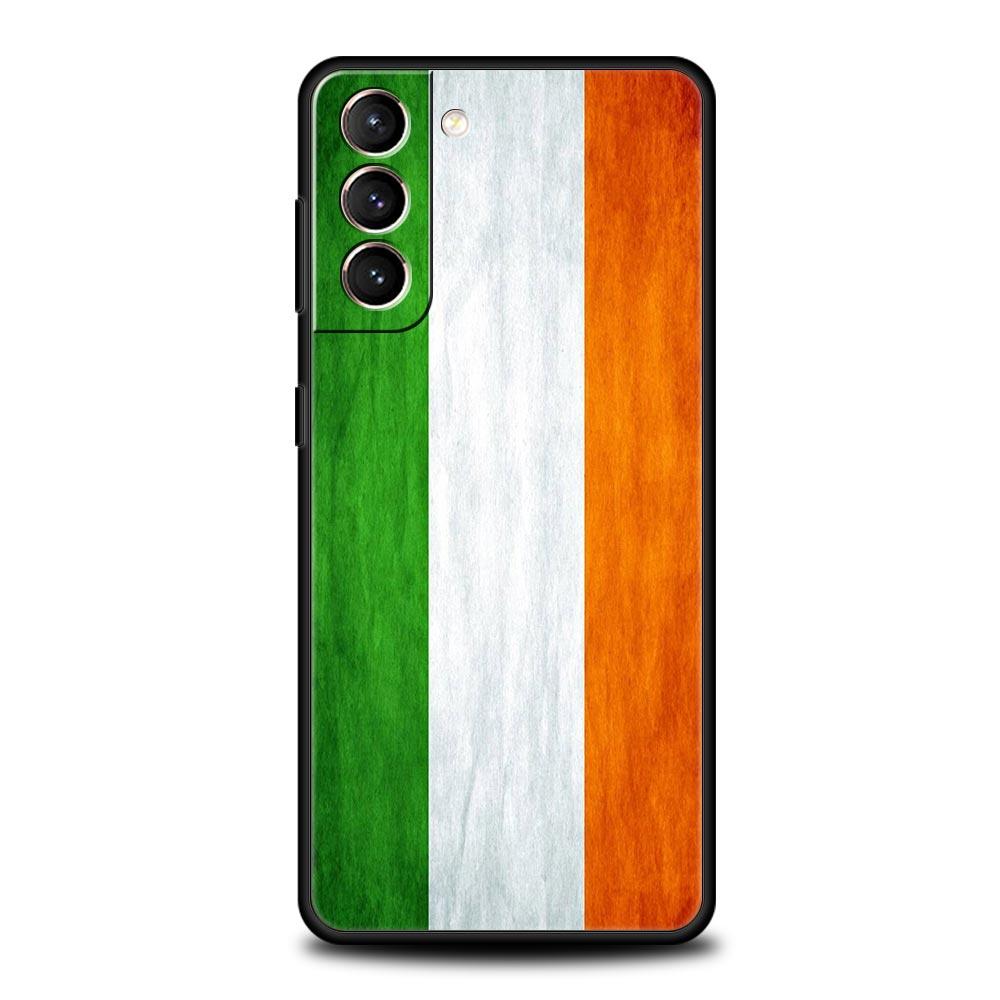 Ireland Flag Phone Case For Samsung Galaxy S25 Edge S24 S23 S22 S21 Ultra S20 FE 5G S10 S10E S9 Plus Soft TPU Cover