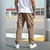 Men's Loose Casual Multi-pocket Work Pants, Youth Stretch Waist Drawstring  Pants