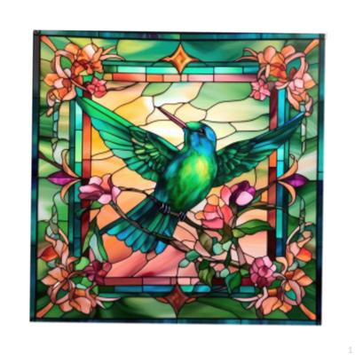 Autocolant pentru fereastră colibri, vitraliu detașabil anti-coliziune pentru magazin