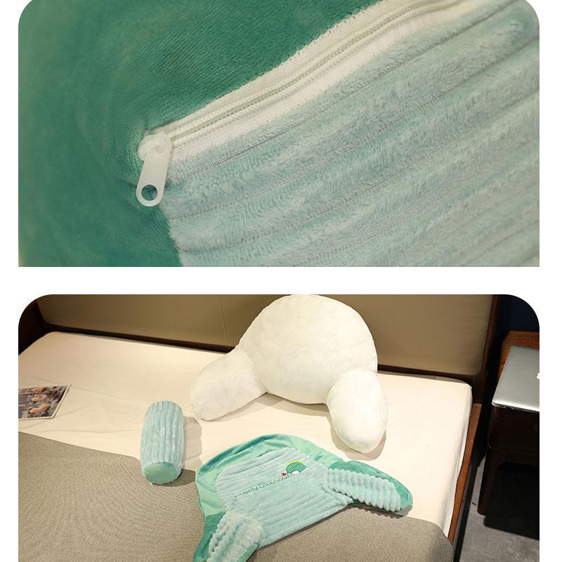 Dormitory Office Bedside Backrest Cushion - Cartoon Cute Large Pillow Waist Support for Bed Reading Playing Sofa-Like Comfort Bolster