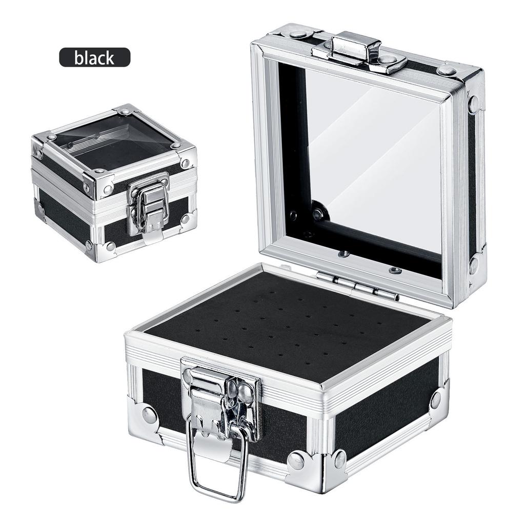 Professional 25 Holes - Aluminum Display Storage Box Nail Art Grinding Head Bit Storage Box for Acrylic Nail Art Tools
