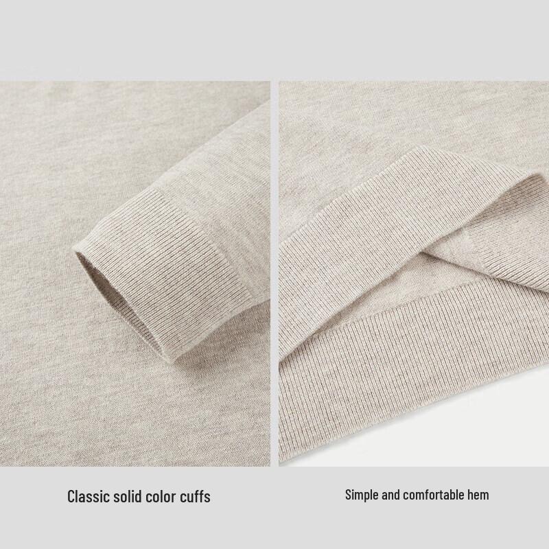 HLA Men's Classic Crew Neck 100% Wool Knit Sweater