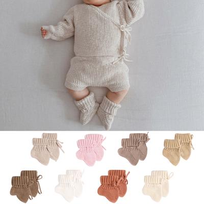 Solid Color Knitted Baby Socks Newborns Boys Girls Boots First Time Walking Shoes Soft & Breathable Footwear 0-6M Socks