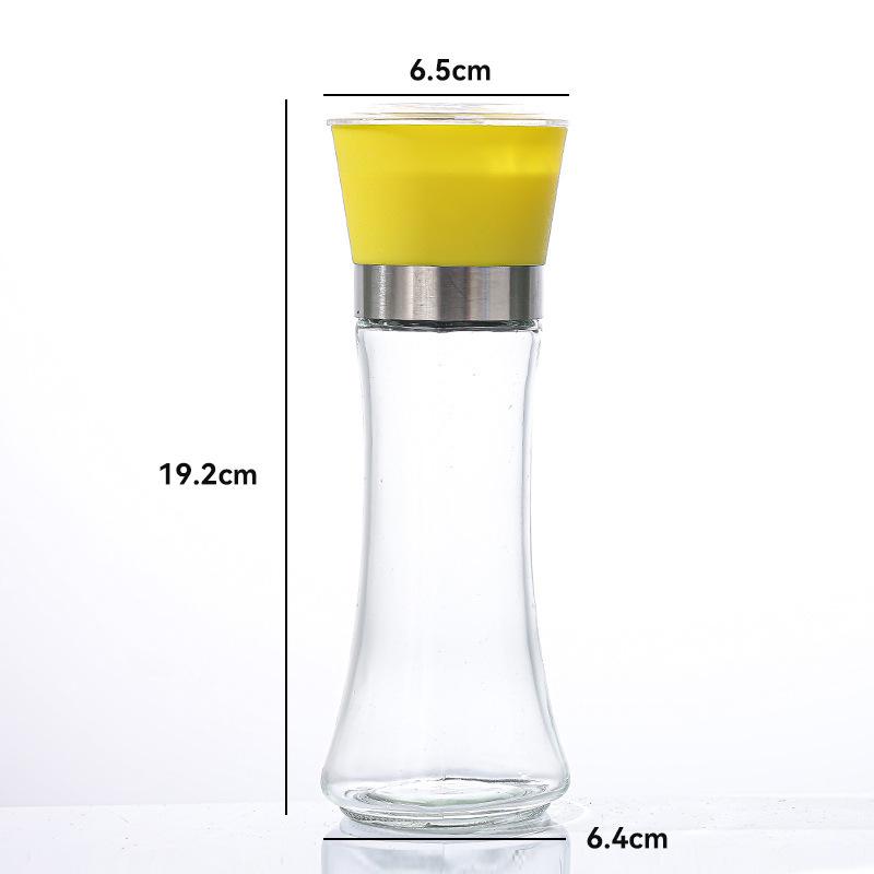 Creative Stainless Steel Spice Grinder - Adjustable Coarseness, Manual Glass Black Pepper Mill