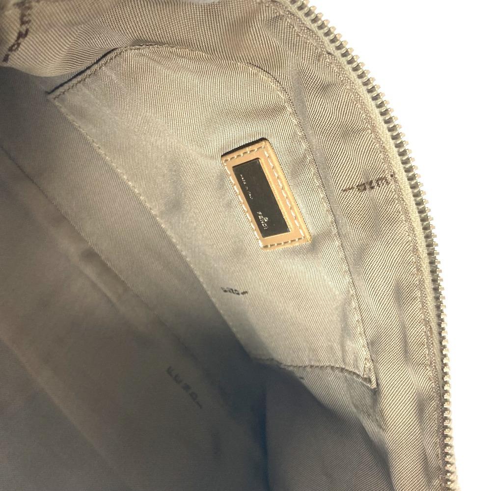 FENDI Zucchino Zucca logo bag Shoulder Bag Leather/Canvas Beige