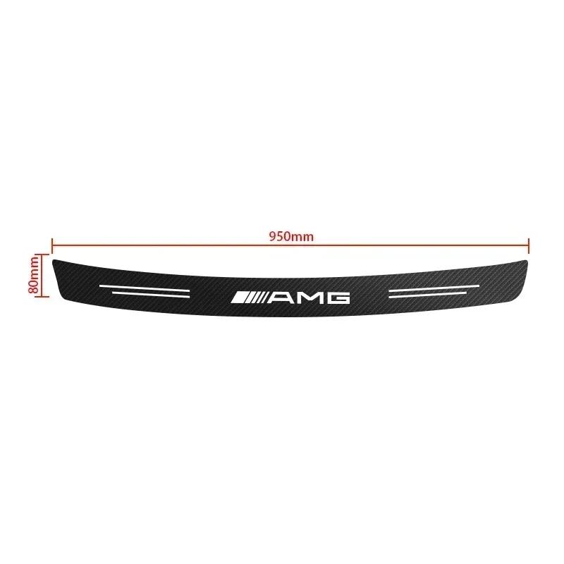 WVOSP1 Hot W204 C200 For Benz AMG Carbon Fiber Car Trunk Rear Bumper Sticker Guard Plate Protector For Mercedes Benz W212 W213 W205 W17