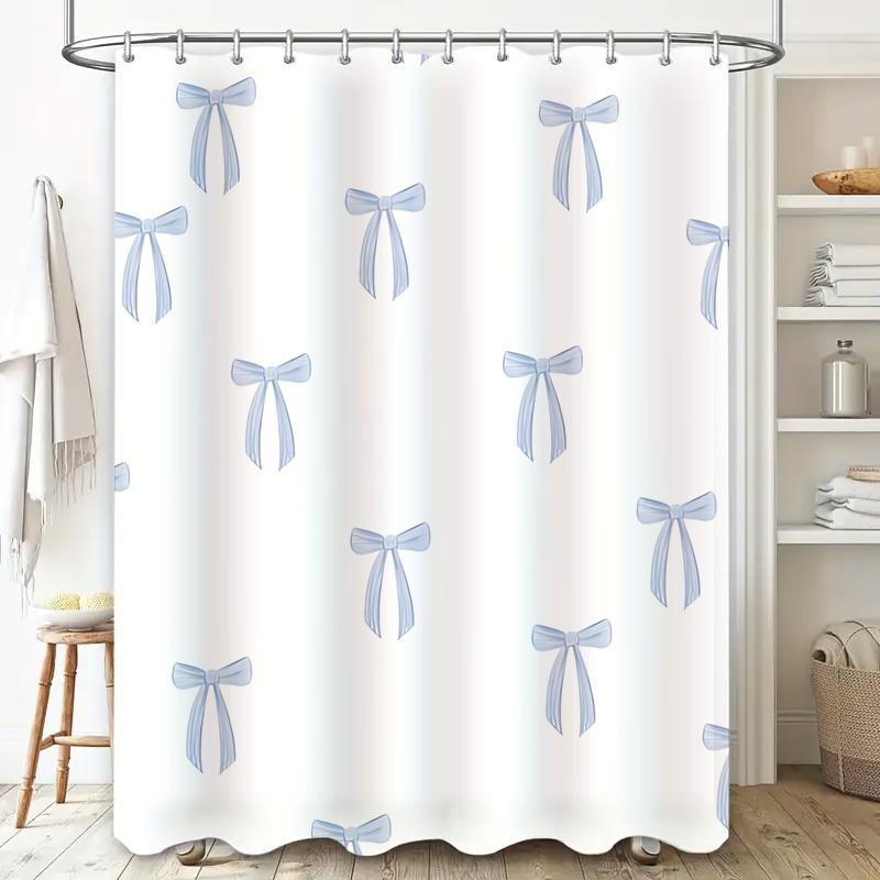 

Floral Print Shower Curtain Waterproof Bathroom Decor Lightweight Fabric with Rustproof Hooks Modern Design Easy-Clean 90X180cm(35x70in)