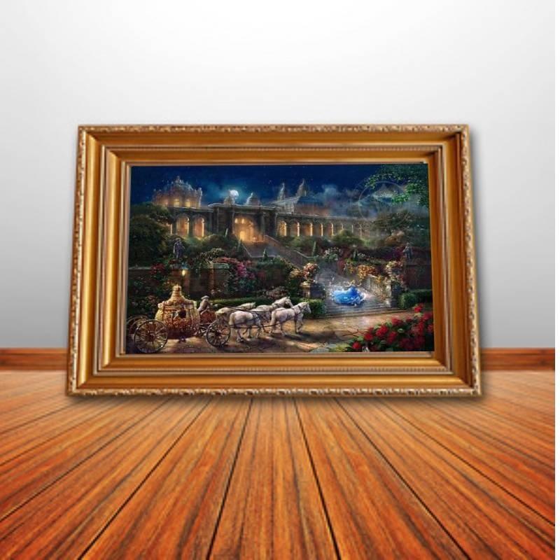 Mermaid Princess Canvas Wall Art Modern Fairy Tale Kids Room Decor Painting