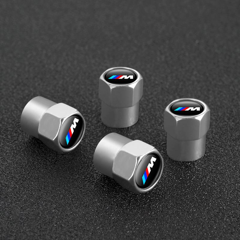 YMZD7 4Pcs Car Styling Wheel Tire Valve Caps Cover For BMW M Sports E36 E39 E46 E60 E90 E90 F10 F30 G20 G21 G30 G11 F15 X5 Accessories